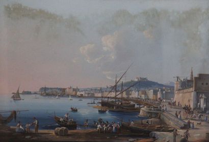LA PIRA (XIXe siècle) attribué à
Vue de Naples...