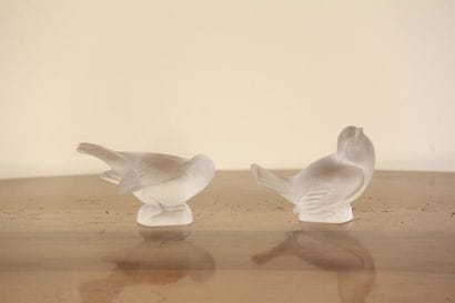 LALIQUE France
Moineau
Deux sculptures en...