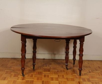 Table de salle à manger à volets en placage...