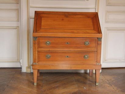 Bureau de pente en bois naturel, style Directoire
H...