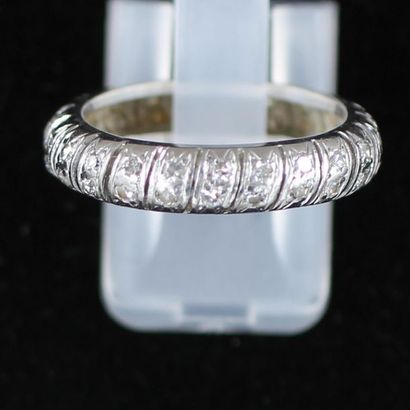 American Alliance in platinum and small brilliants,...