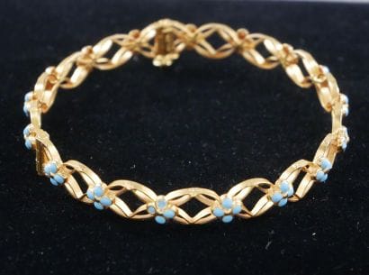 *Articulated rigid openwork bracelet with...