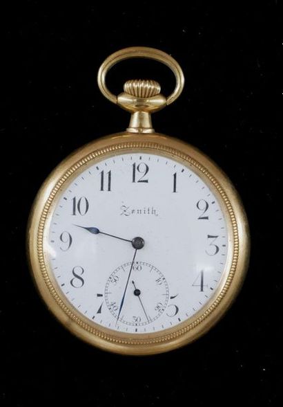 *ZENITH
Chronographe en or jaune 18k, guilloché,...