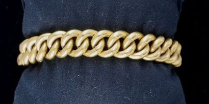 * 18k yellow gold bracelet with hollow links,...