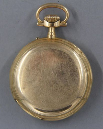 Montre de gousset en or jaune 18k, pds brut...