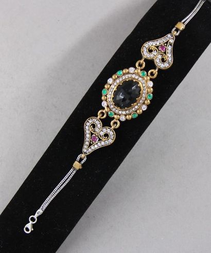 Bracelet en métal, base et bracelet en argent...