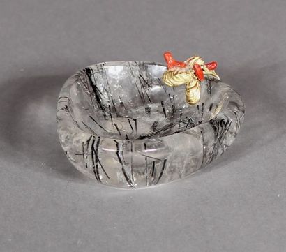 CHAUMET 
COUPELLE en quartz à inclusions...
