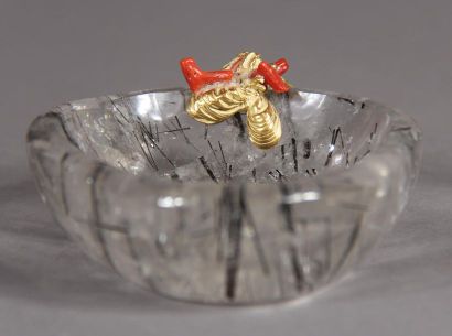 CHAUMET 
COUPELLE en quartz à inclusions...