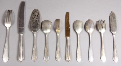 Partie de ménagère en argent 800°/°°, argent...