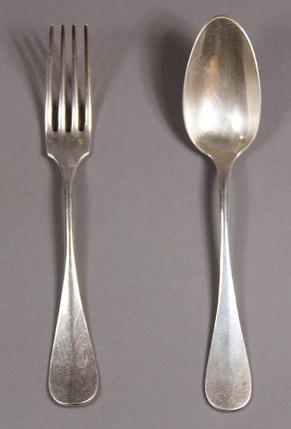 Henri SOUFFLOT orfèvre
Onze couverts de table...