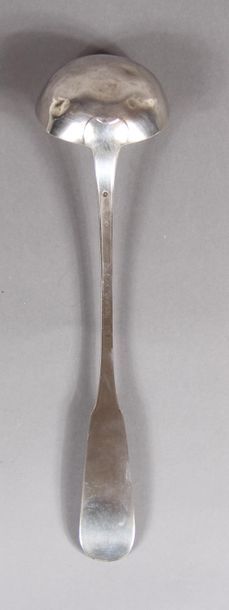 Louche en argent 950°/°° uniplat, pds : 230,5...