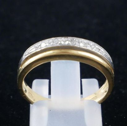 *18k yellow and white gold ring set with...