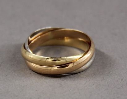 Alliance trois anneaux en or 18k, TDD : 53,...