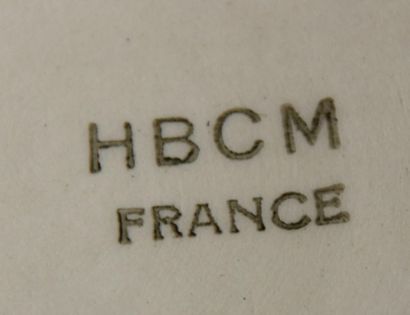 *HBCM
Service à homard en faïence crème et...