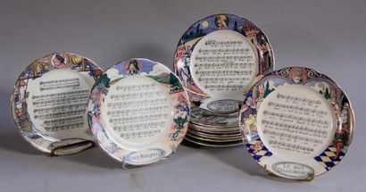 *SARREGUEMINES
12 assiettes à dessert en...