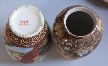 *Lot de céramiques et métal cloisonné Extrême-Orient...
