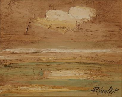 *Piet VAN OST (1930-2015)
Paysage : Le Touquet,...