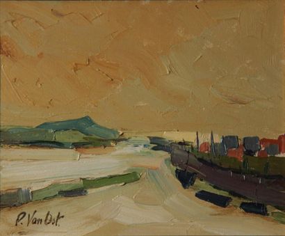 *Piet VAN OST (1930-2015)
Paysage : Le Touquet,...