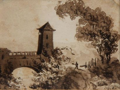 CLEREMBAULT actif en France au XIXème s.le
Paysage...