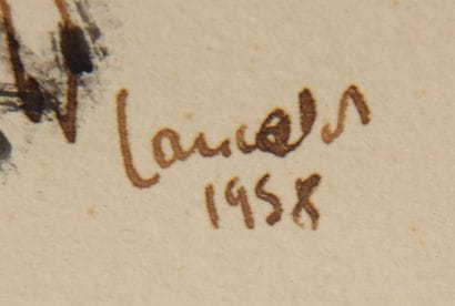 Monique LANCELOT (1923-1982)
Les cavaliers
Fusain...