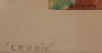 André VIGNOLES
Cédric
Aquarelle signée en...