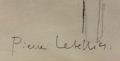 Pierre LETELLIER (1928-2000)
Femme assise
Fusain...