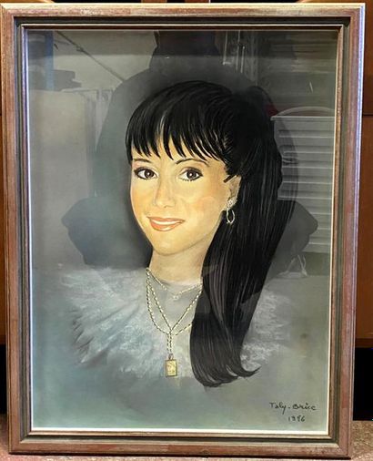 TALY-BRICE (1945-)
Portrait de jeune femme
Pastel...