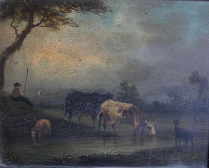 Ecole française du XIXème s.
Le gardien de...