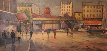 Ecole moderne
Le Moulin Rouge
Huile sur toile...