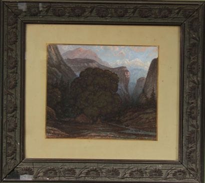 ARBELLI
Cavaliers dans des gorges
Gouache...