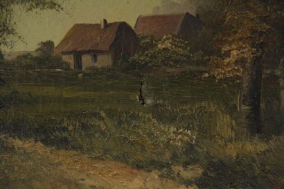 Ecole moderne
Paysage à la ferme
Huile sur...
