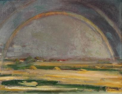 Ecole moderne
L'arc en ciel
Huile sur toile...