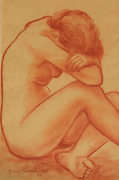 Yvonne GISCLARD-CAU
Femme nue allongée
Sanguine...