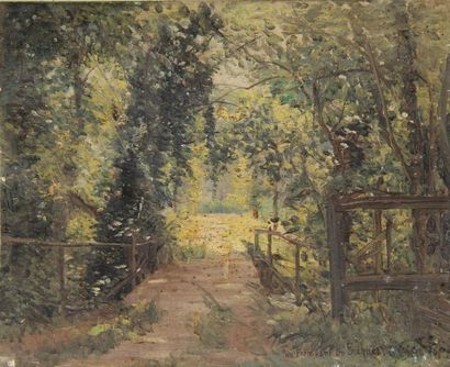 Ecole moderne
Le pont de bois
Huile sur toile...