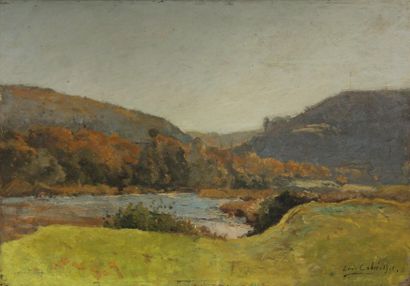 Louis CABIE (1854-1939)
Bord de rivière
Huile...