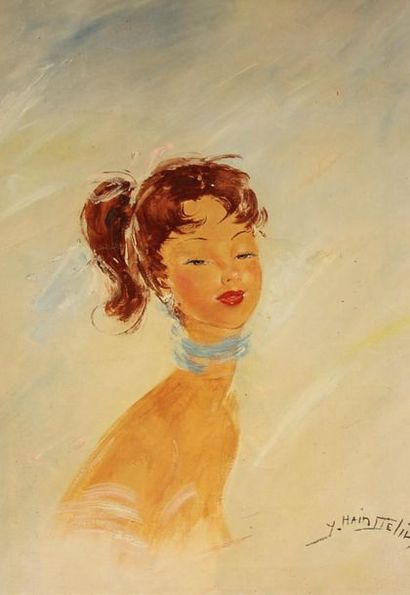 Y. HAINTELLIN
Buste de femme
Huile sur toile...