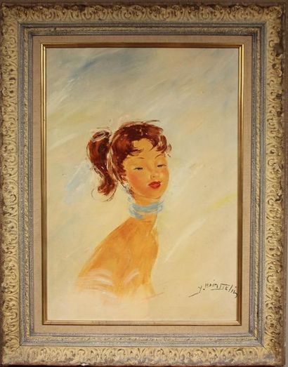 Y. HAINTELLIN
Buste de femme
Huile sur toile...