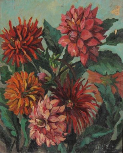 Ore RETAT
Fleurs
Huile sur toile signée en...