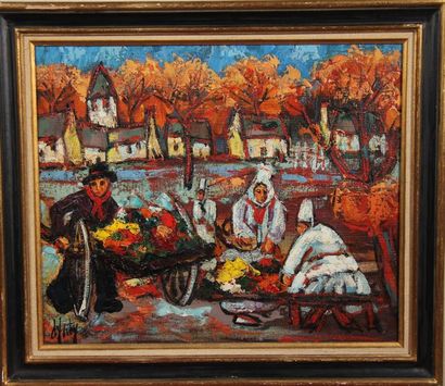 Henry Maurice d'ANTY (1910-1998)
Marché breton
Huile...