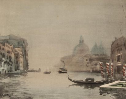 Ecole moderne
Le grand canal à Venise
Aquarelle...