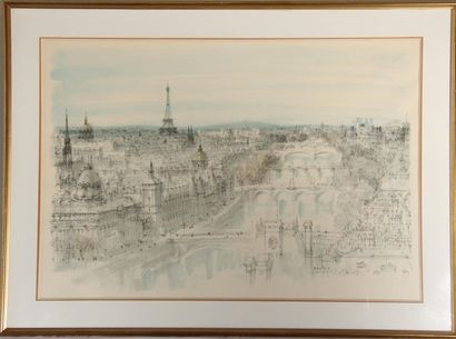 *Deux lithographies :
- Claude GAVEAU (1940-)
Bateau
Litho...