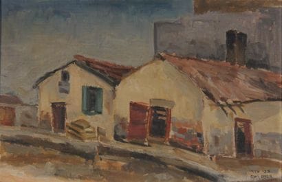 Zvi SHOR (1898-1979)
La ferme
Huile sur carton...