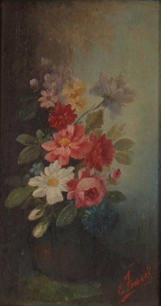 E. FOURNAS
Bouquet de fleurs
Huile sur panneau...