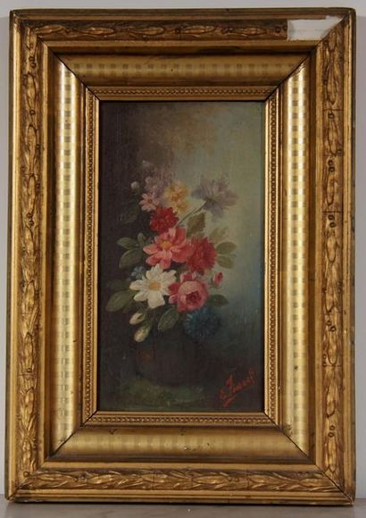 E. FOURNAS
Bouquet de fleurs
Huile sur panneau...
