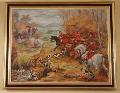 M. NICAUD
La chasse au cerf
Huile sur toile...