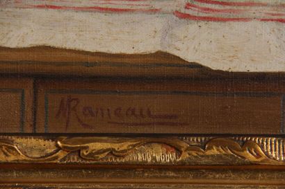 N RAMEAU
Nature morte au pot de tabac
Huile...