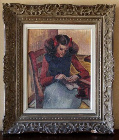 Louis NEILLOT (1898-1973)
La brodeuse
Huile...