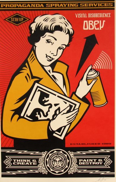 FAIREY Shepard (1970-)
Stay up girl, 2019
Sérigraphie...