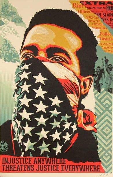 Shepard FAIREY (1970-)
American rage, injustice...
