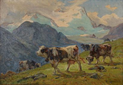 Clovis TERRAIRE (1858-1931)
Vaches dans des...